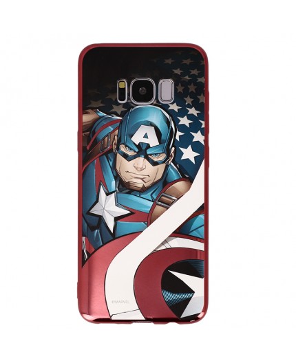 Coque Luxe Samsung Galaxy S8 Marvel Capitain America - Rouge