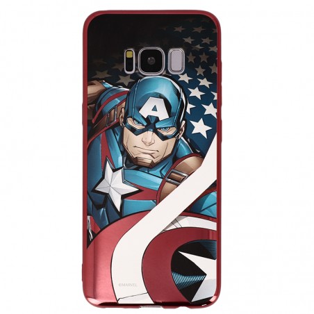 Coque Luxe Samsung Galaxy S8 Marvel Capitain America - Rouge