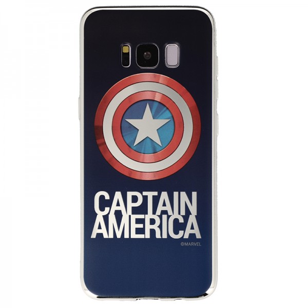 Coque Luxe Samsung Galaxy S8 Marvel Capitain America - Argent