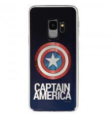 Coque Luxe Samsung Galaxy S9 Marvel Capitain America - Argent