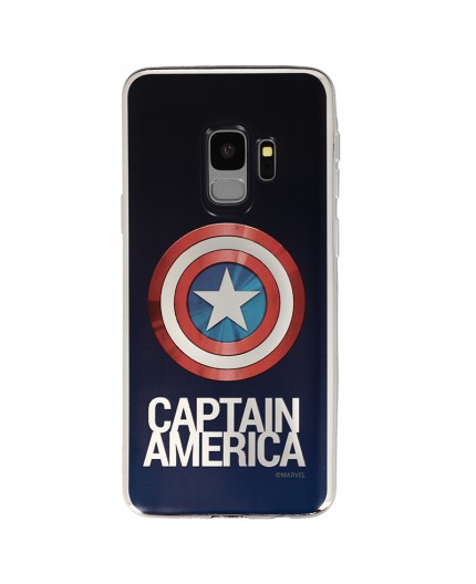 Coque Luxe Samsung Galaxy S9 Marvel Capitain America - Argent