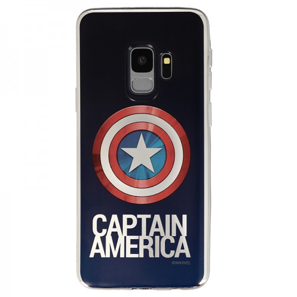 Coque Luxe Samsung Galaxy S9 Marvel Capitain America - Argent