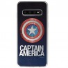 Coque Luxe Samsung Galaxy S10 Marvel Capitain America - Argent