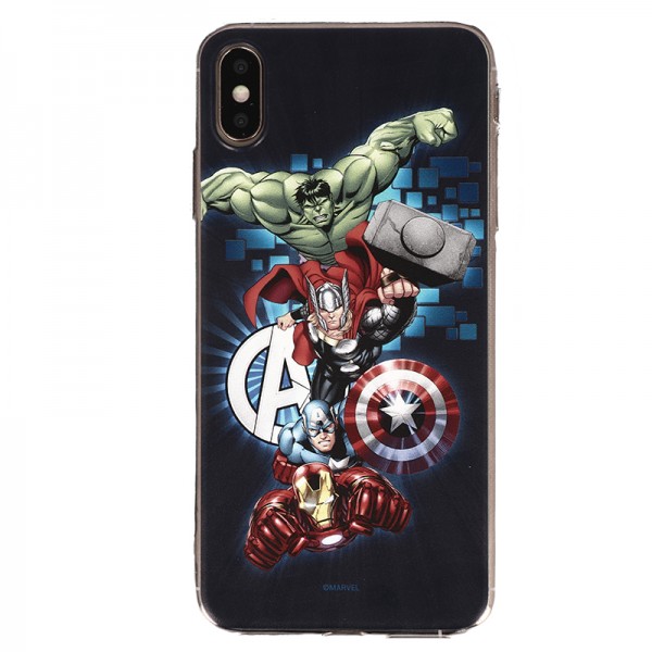 Coque iPhone XS Max Marvel Avengers - Navy Bleu