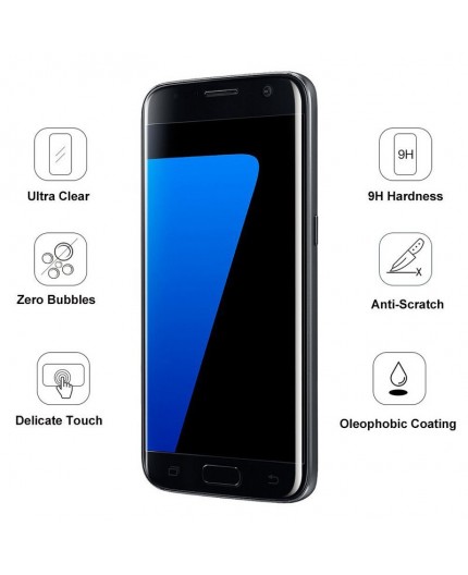 Film de Protection en Verre Trempé pour iPhone 6 et 6S - Noir