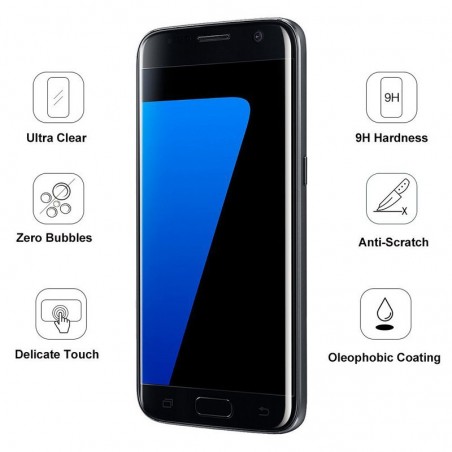 Film de Protection en Verre Trempé pour iPhone 6 et 6S - Noir