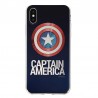 Coque Luxe iPhone X et XS Marvel Capitain America - Argent