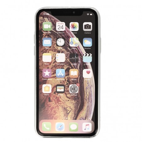 Coque Luxe iPhone X et XS Marvel Capitain America - Argent
