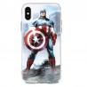 Coque iPhone X et XS Marvel Capitain America - Bleu