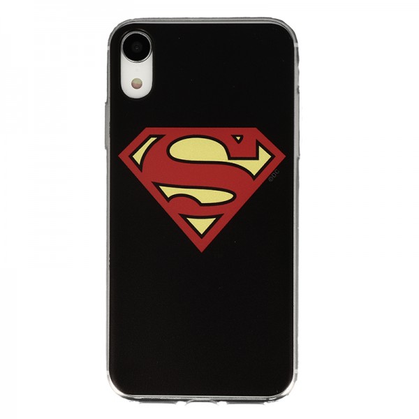 Coque Luxe iPhone XR DC Comics SUPERMAN - Noir