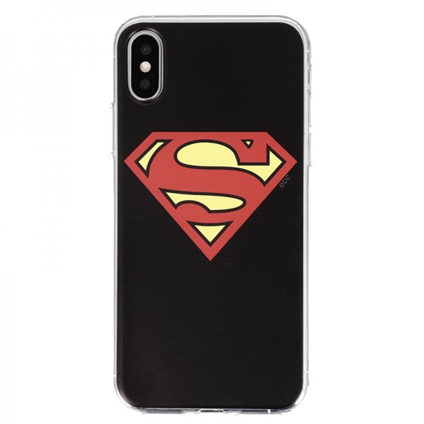 Coque Luxe iPhone X et XS DC Comics SUPERMAN - Noir