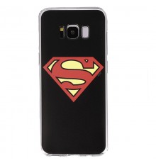 Coque Luxe Samsung Galaxy S8 DC Comics SUPERMAN - Noir