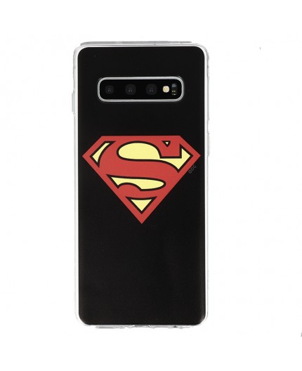 Coque Luxe Samsung Galaxy S10 DC Comics SUPERMAN - Noir