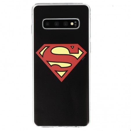 Coque Luxe Samsung Galaxy S10 DC Comics SUPERMAN - Noir