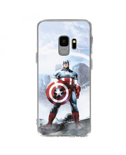 Coque Samsung Galaxy S9 Marvel Capitain America - Bleu