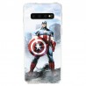 Coque Samsung Galaxy S10 Marvel Capitain America - Bleu