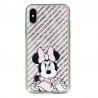 Coque liquide Paillettes Disney Minnie pour iPhone X et XS - Argent