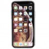 Coque liquide Paillettes Flaments Roses iPhone X et XS - Argent
