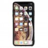 Coque liquide Paillettes Flaments Roses iPhone XS Max - Argent