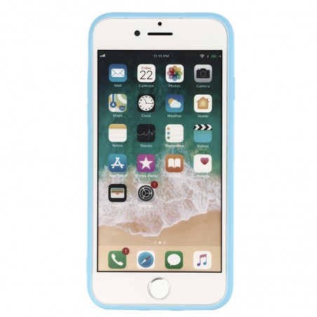 Coque Souple Colorful iPhone 7,8,SE (2020) et SE (2022) - Bleu