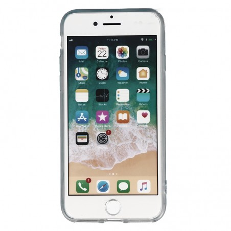 Coque Liquide Paillettes pour iPhone 7,8,SE (2020) et SE (2022) - Bleu