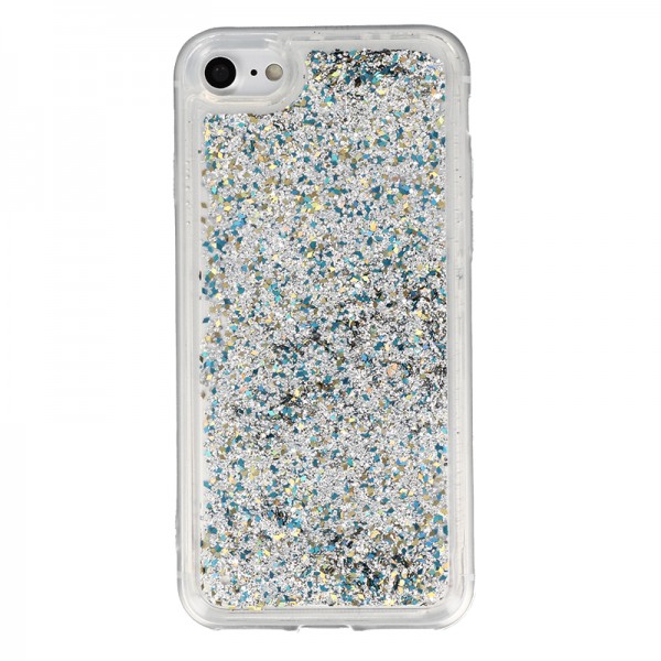 Coque Liquide Paillettes pour iPhone 7,8,SE (2020) et SE (2022) - Argent