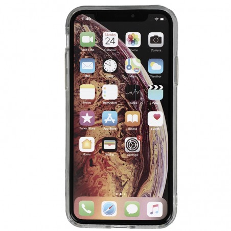 Coque Liquide Paillettes pour iPhone X et XS - Argent
