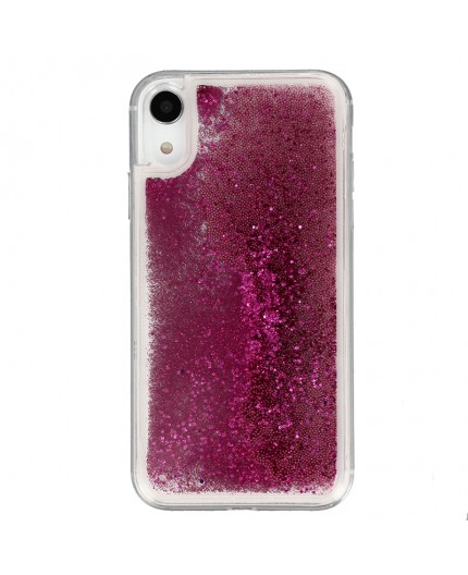 Coque Liquide Paillettes pour iPhone XR - Fushia