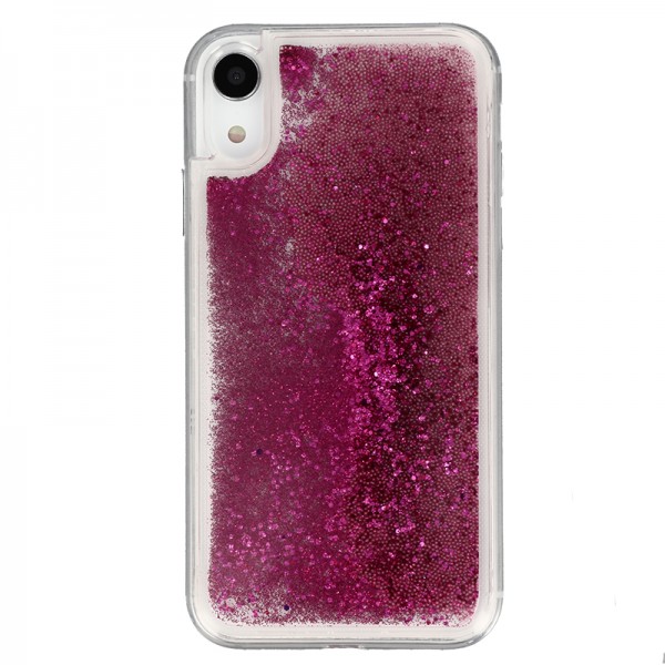 Coque Liquide Paillettes pour iPhone XR - Fushia