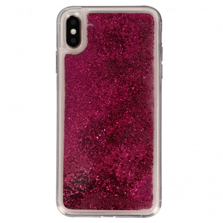Coque Liquide Paillettes pour iPhone XS Max - Fushia