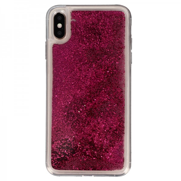 Coque Liquide Paillettes pour iPhone XS Max - Fushia