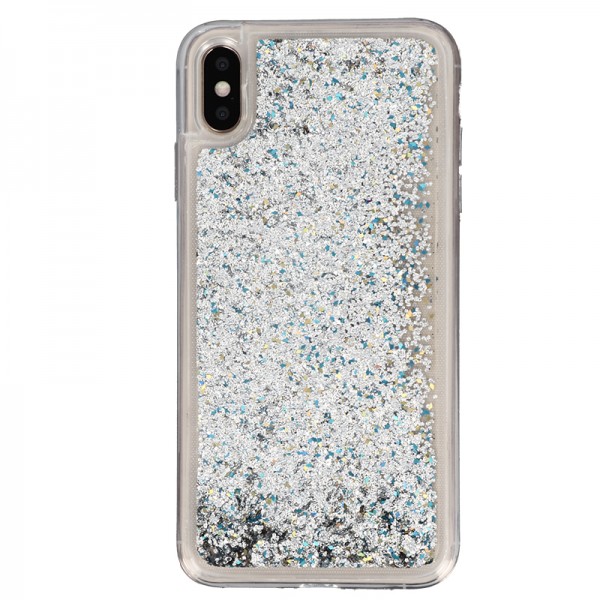 Coque Liquide Paillettes pour iPhone XS Max - Argent