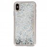 Coque Liquide Paillettes pour iPhone XS Max - Argent