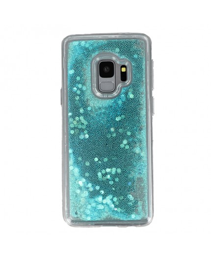 Coque Liquide Paillettes pour Samsung Galaxy S9 (G960F) - Bleu