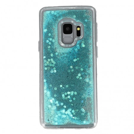 Coque Liquide Paillettes pour Samsung Galaxy S9 (G960F) - Bleu