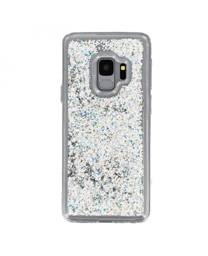 Coque Liquide Paillettes pour Samsung Galaxy S9 (G960F) - Argent