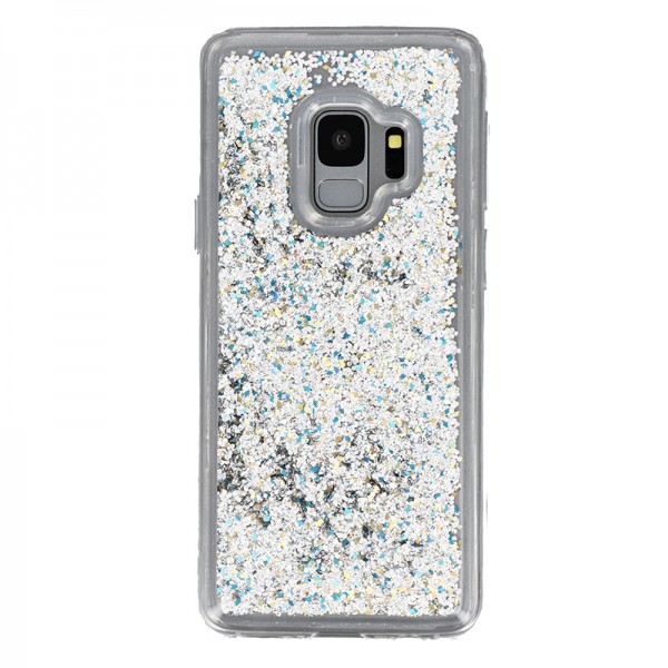 Coque Liquide Paillettes pour Samsung Galaxy S9 (G960F) - Argent