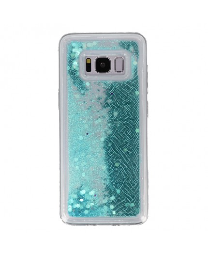 Coque Liquide Paillettes pour Samsung Galaxy S8 (G950F) - Bleu
