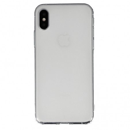 Coque Silicone Frost iPhone X et XS - Blanc Transparent