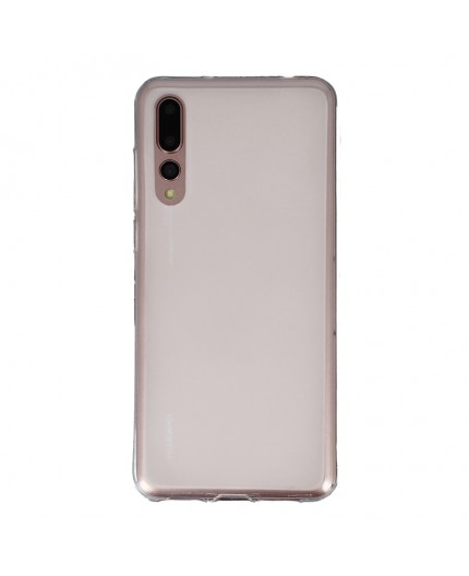 Coque Silicone Frost Huawei P20 Pro et P20 Plus - Blanc Transparent