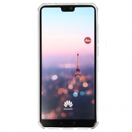 Coque Silicone Frost Huawei P20 Pro et P20 Plus - Blanc Transparent