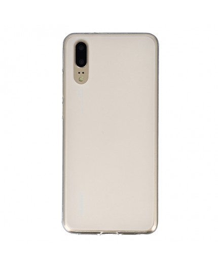 Coque Silicone Frost Huawei P20 - blanc