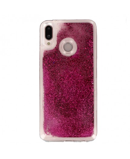 Coque Liquide Paillettes pour Huawei P20 Lite - Fushia