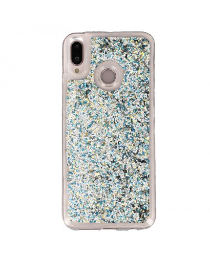 Coque Liquide Paillettes pour Huawei P20 Lite - Argent