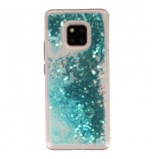 Coque Liquide Paillettes pour Huawei Mate 20 Pro - Bleu