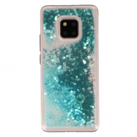 Coque Liquide Paillettes pour Huawei Mate 20 Pro - Bleu
