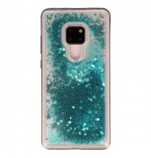 Coque Liquide Paillettes pour Huawei Mate 20 - Bleu