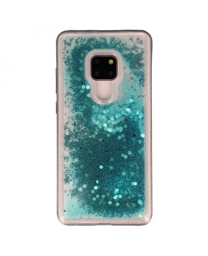 Coque Liquide Paillettes pour Huawei Mate 20 - Bleu