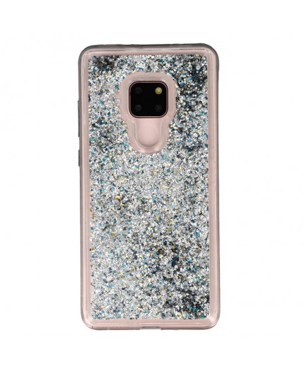 Coque Liquide Paillettes pour Huawei Mate 20 - Argent
