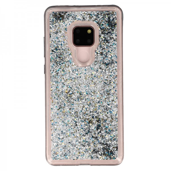 Coque Liquide Paillettes pour Huawei Mate 20 - Argent